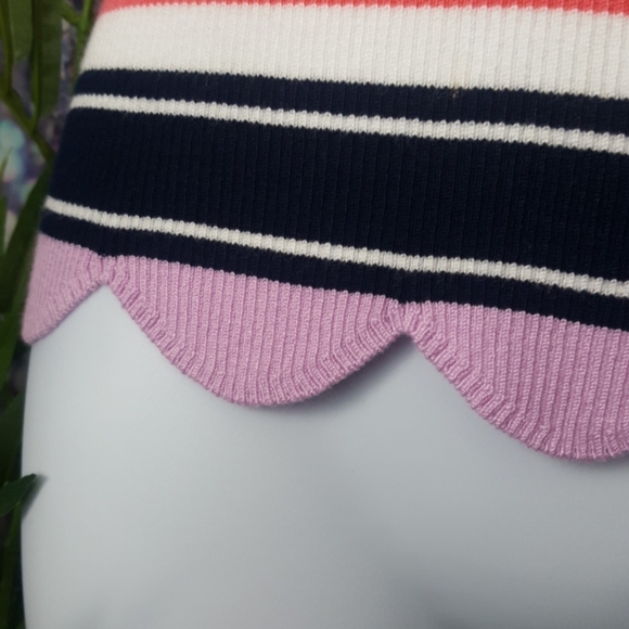 Laundry by Shelli Segal black striped ribbed tank - Picture 3 of 7